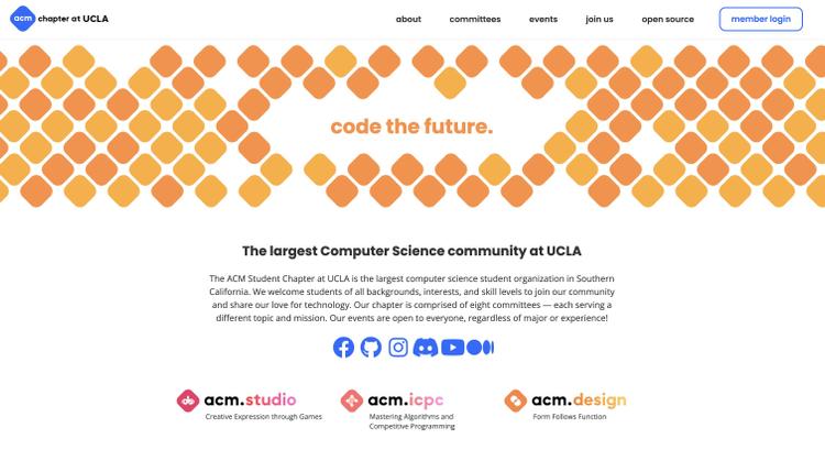 ACM Website screenshot